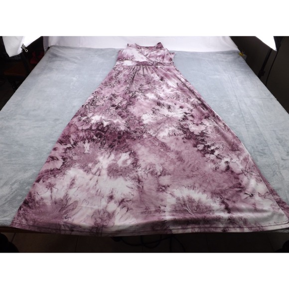 Woosea Dresses & Skirts - Woosea Maxi‎ Dress Women's Large Purple/Pinkish/White Tie Dye Sleeveless